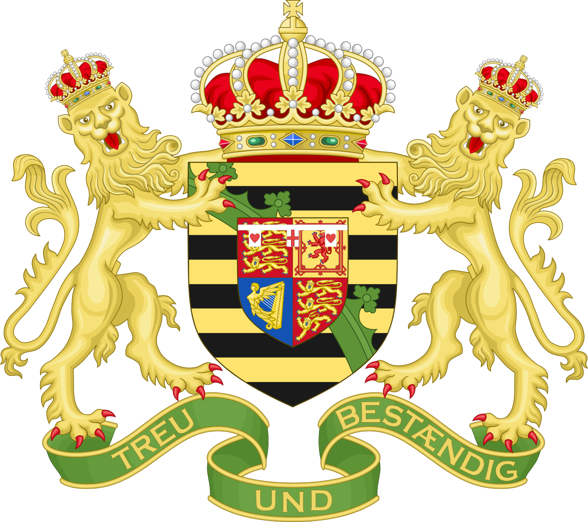 Saxe Coburg Gotha Coat Of Arms (1200x1067), Png Download