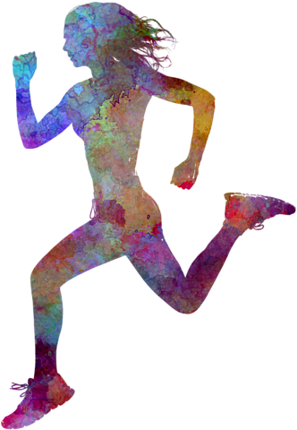 Click And Drag To Re-position The Image, If Desired - Woman Runner Running Jogger Jogging Silhouette 01 (560x700), Png Download