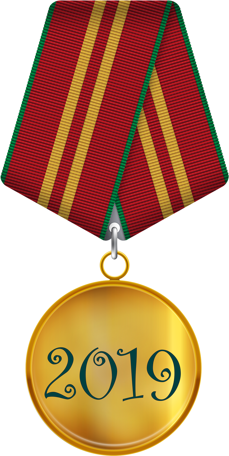 Gold Medal Png Clipart - Medal Png Clipart (1000x1969), Png Download