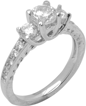 14k White Gold Diamond Ring D2032 - Engagement Ring (800x800), Png Download