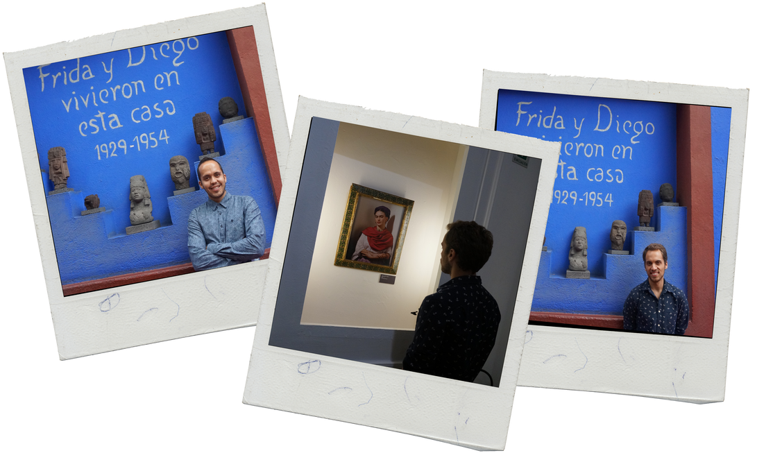 Frida Kahlo's Blue House - Picture Frame (1100x730), Png Download