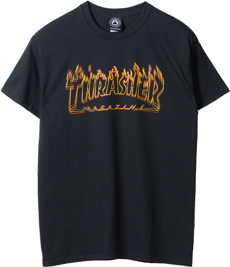 1517805832819thrasher 20richter 20mens 20t-shirt 20black - Shirt (500x840), Png Download