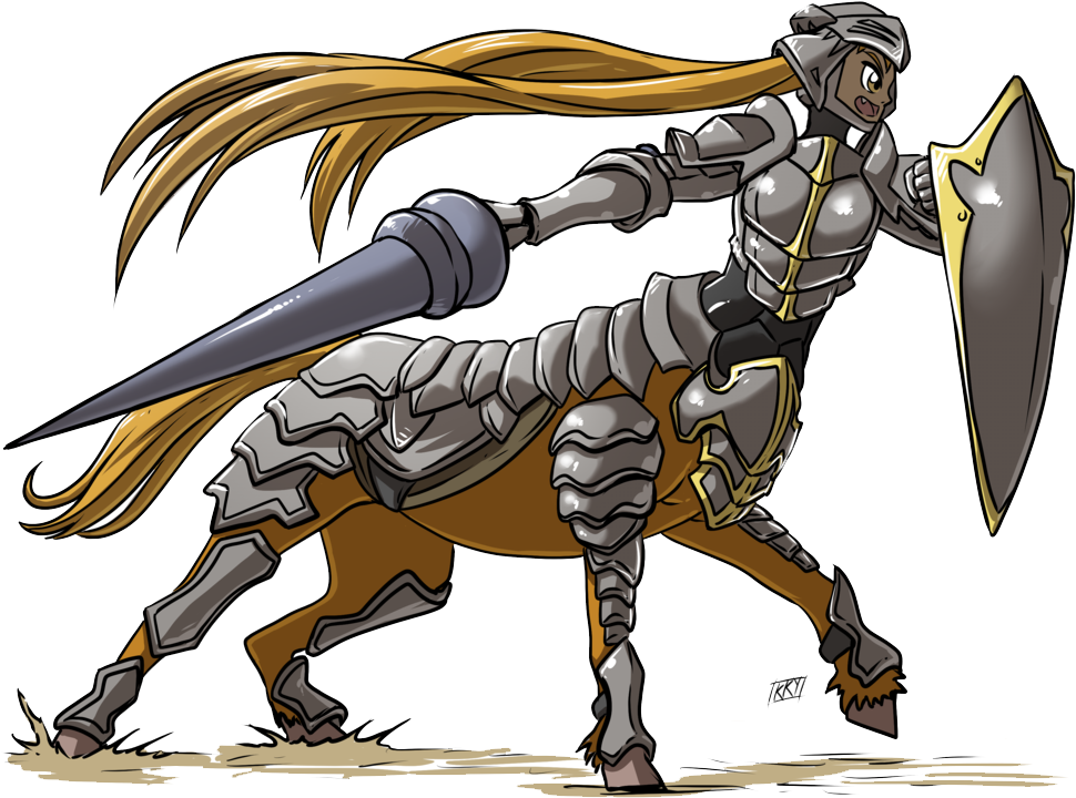 Female - Female Centaur Knight (1024x724), Png Download