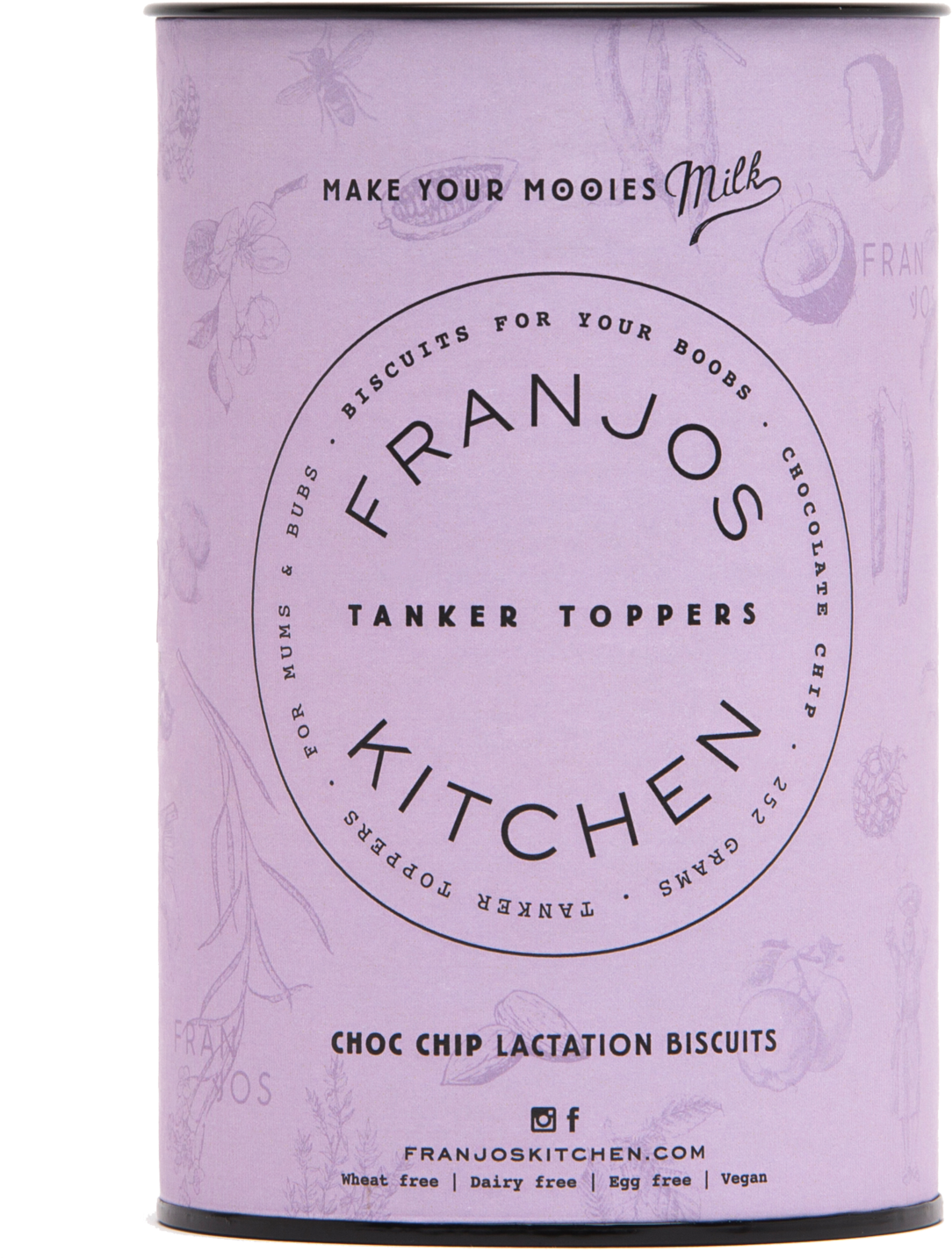 Franjo's Kitchen Choc Chip Lactation Biscuits 250g (2000x2000), Png Download