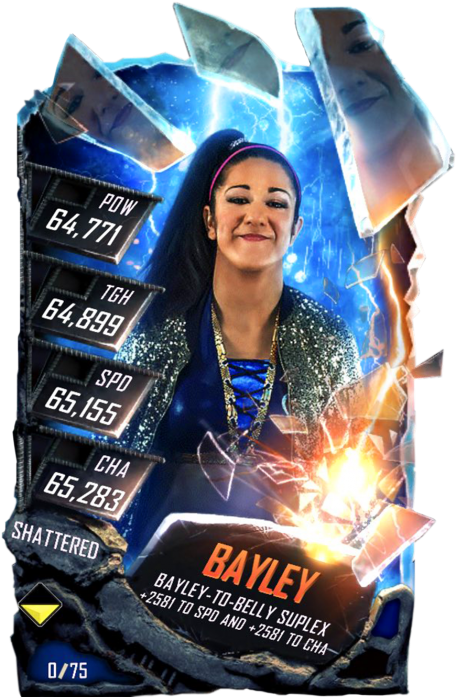 Bayley S5 24 Shattered - Wwe Supercard Shattered Alexa Bliss (456x720), Png Download