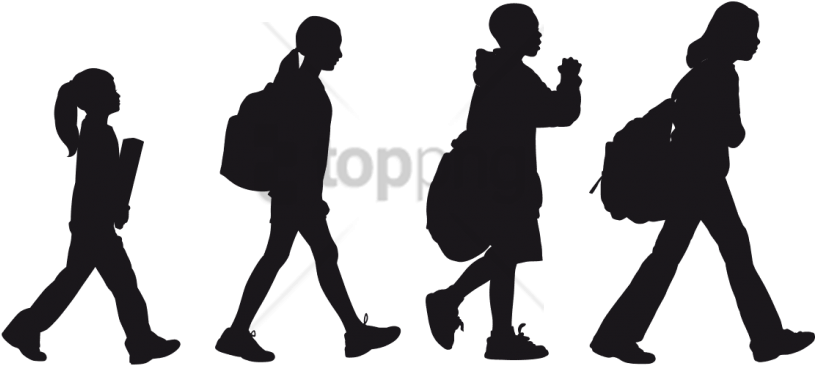 Free Png Children Playing Silhouette Png Png Image - Silhouette (850x534), Png Download