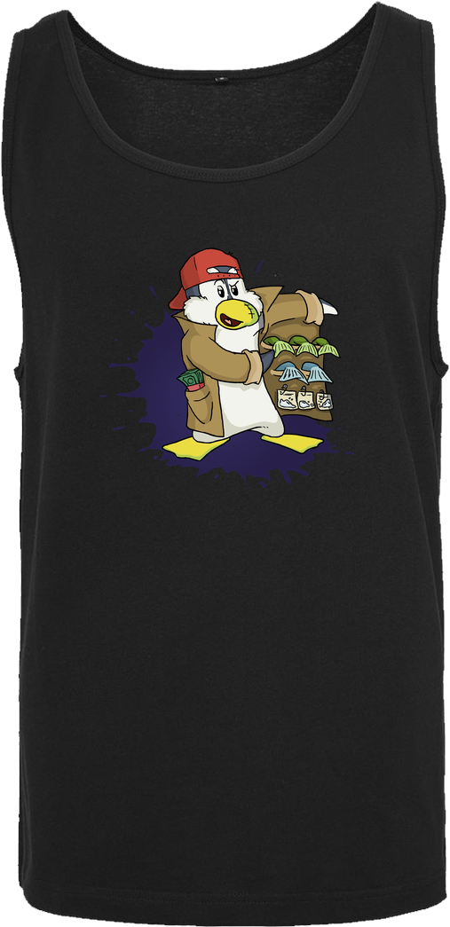 Pingu Dealt T-shirt Tanktop Men Black (1044x1044), Png Download