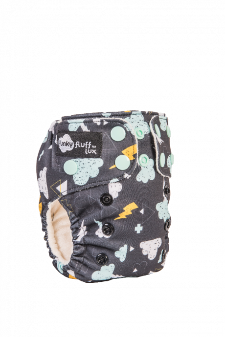 Funky Fluff Newborn 3 In 1 Lux Cloth Diaper - Diaper Bag (460x690), Png Download
