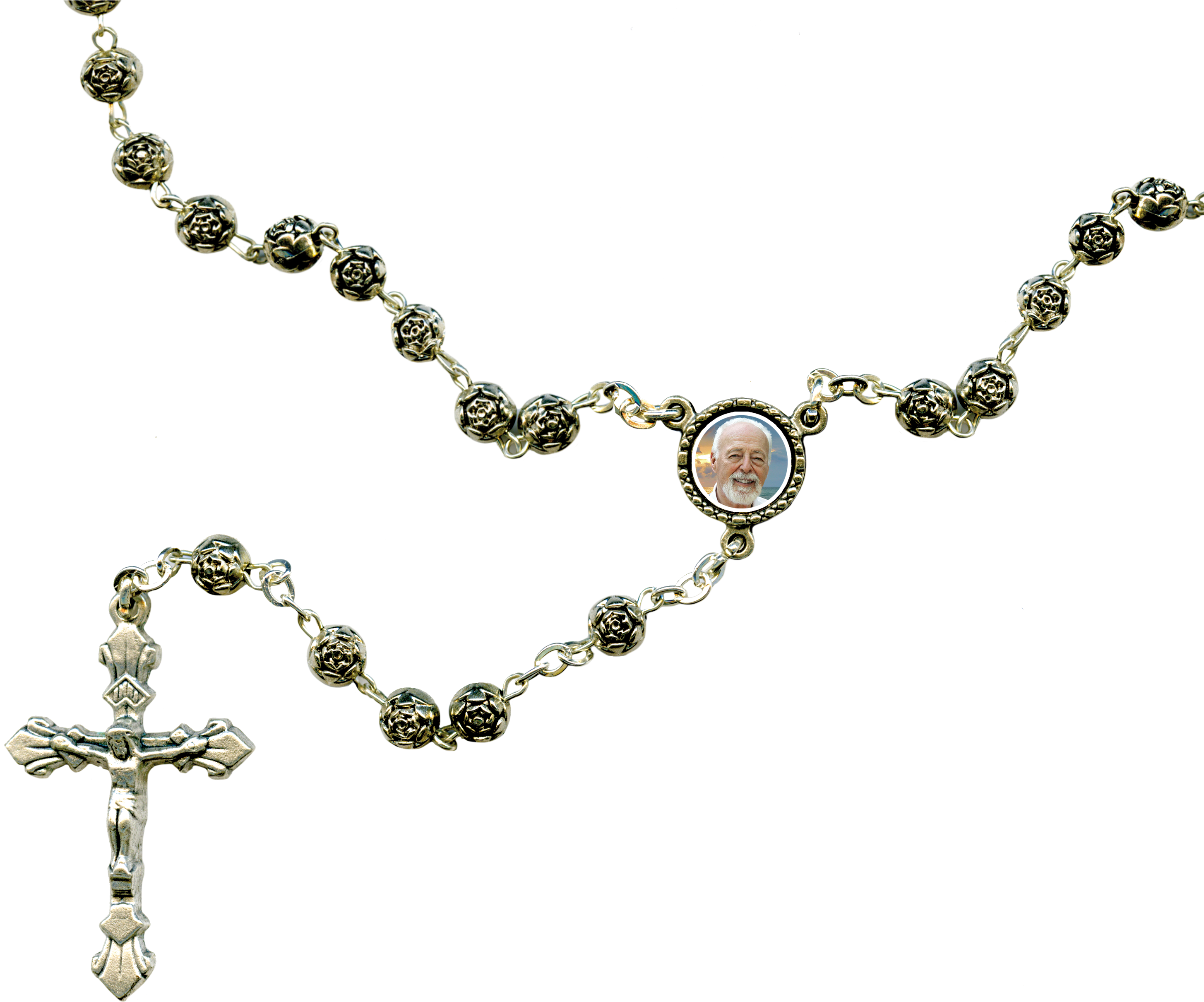 Rosary Metal - Necklace (2954x2483), Png Download