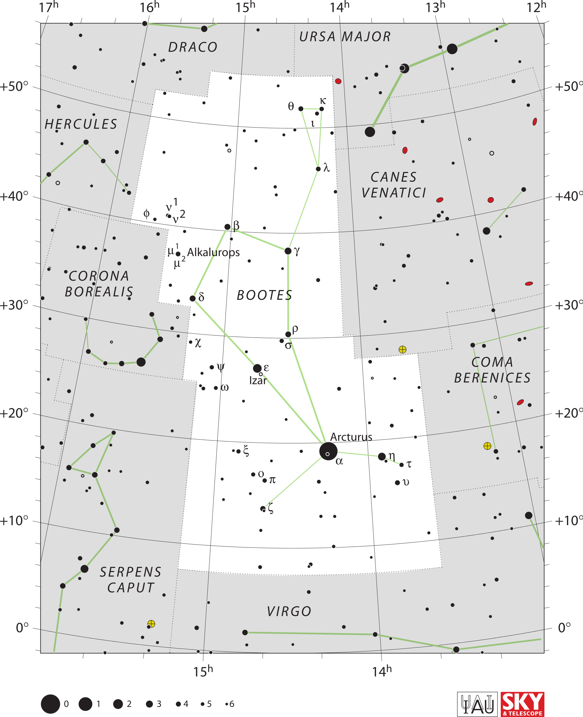 Bender Map 2-2014 Constellation List, Sagrada, Outer - Bootes Constellation Star Chart (1920x2360), Png Download