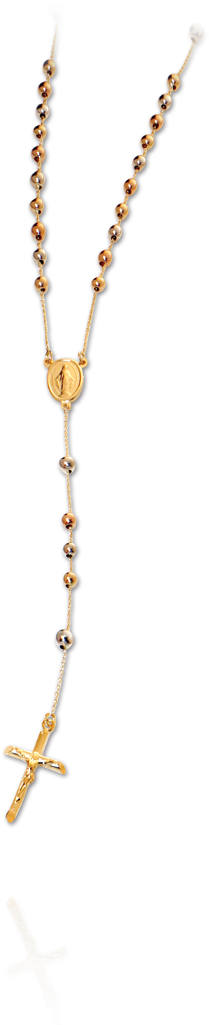 Tri-color Rosary With Plain Beads - Locket (1500x1500), Png Download