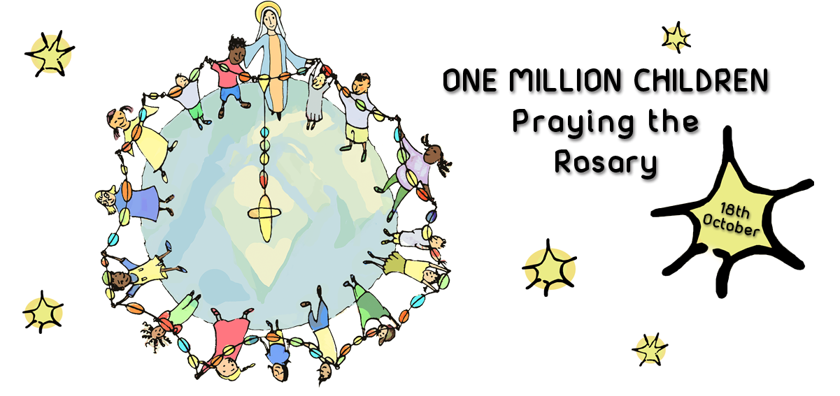 One Million Children Pray The Rosary Tag - One Million Praying The Rosary (1200x574), Png Download