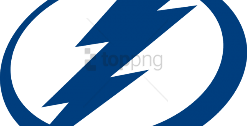 Free Png Black Tampa Bay Lightning Logo Png Image With - Tampa Bay Lightning Logo (850x434), Png Download