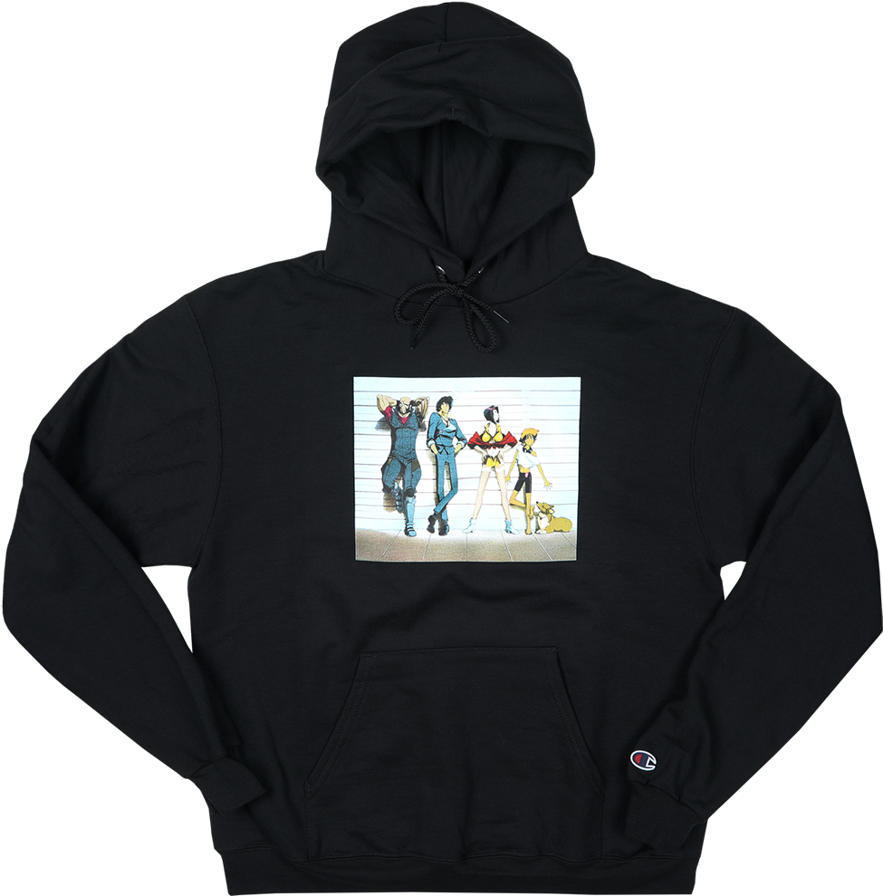 Cowboy Bebop Line Up Champion Hoodie Black - Hoodie (1200x1200), Png Download