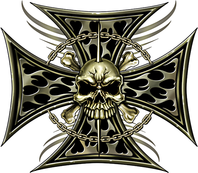 Iron Cross Skull - Iron Cross Skull Png (675x675), Png Download