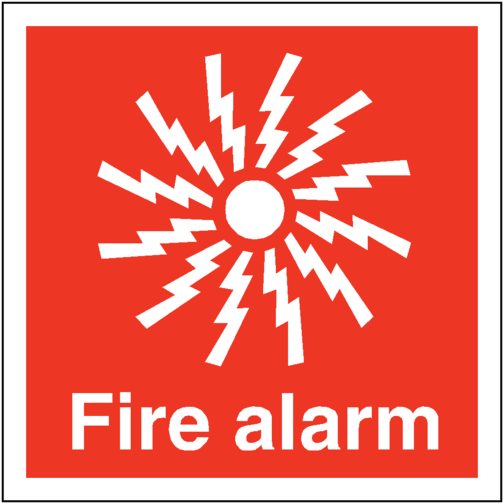 Fire Alarm Symbol Safety Sticker - Fire Alarm Safety Sign (600x600), Png Download