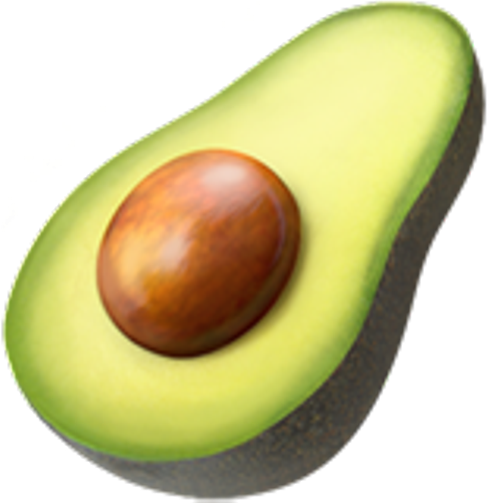 #stuff #food #avocado #avocadoemoji #emoji #iphoneemoji - Avocado Emoji Png (1024x1024), Png Download
