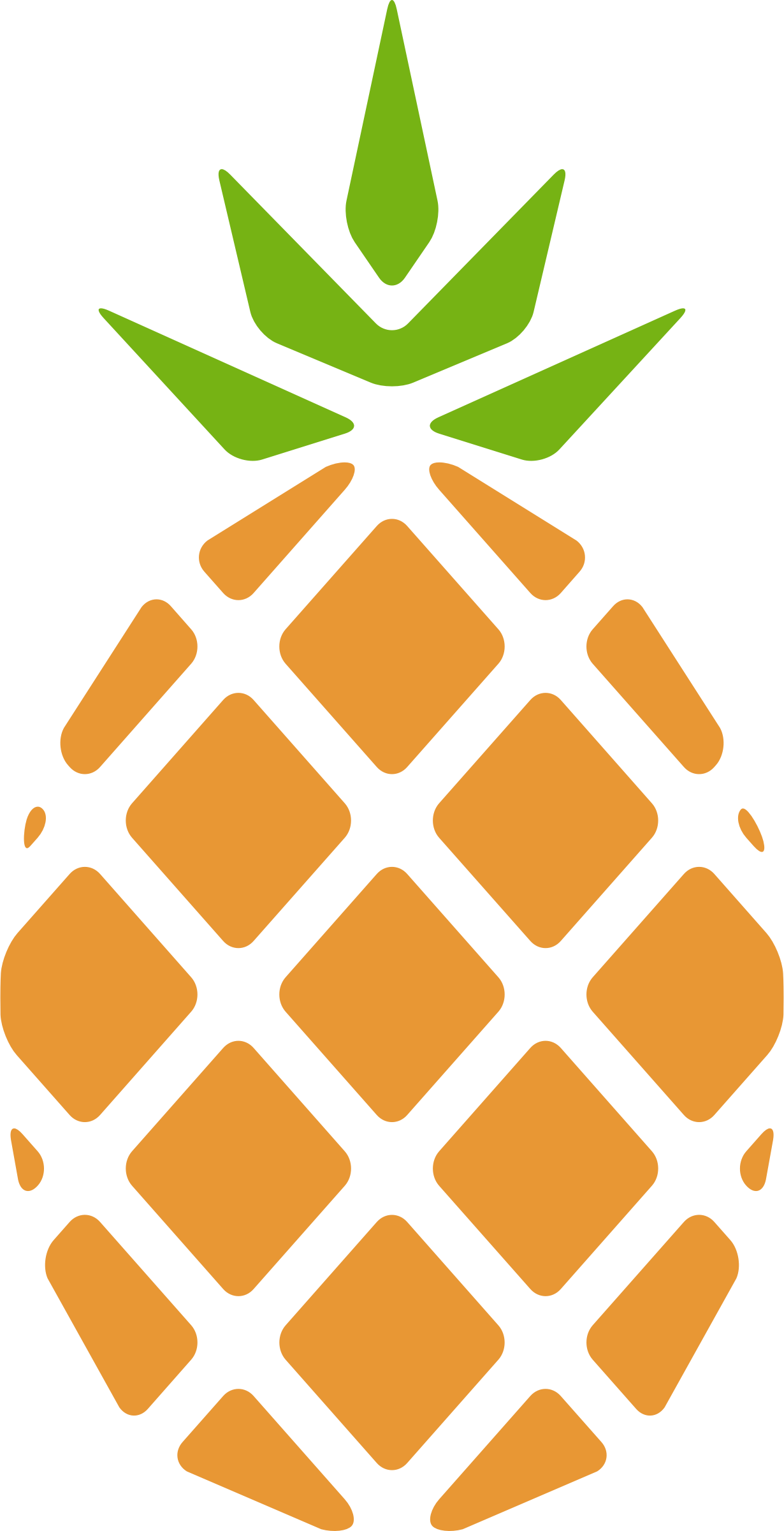 Big Image - Silhouette Pineapple Clipart Png (1230x2400), Png Download