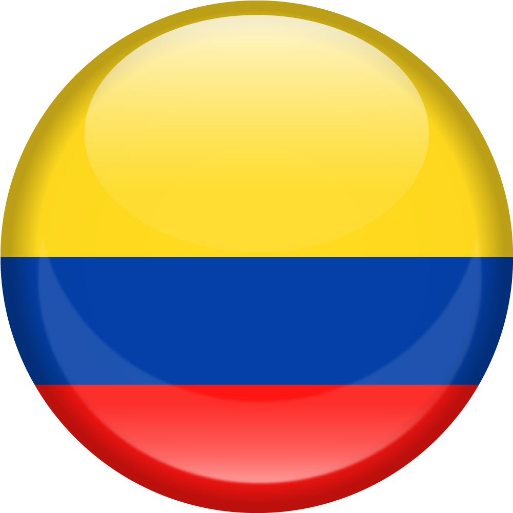Colombia - Bandera De Colombia Redonda (1200x1200), Png Download