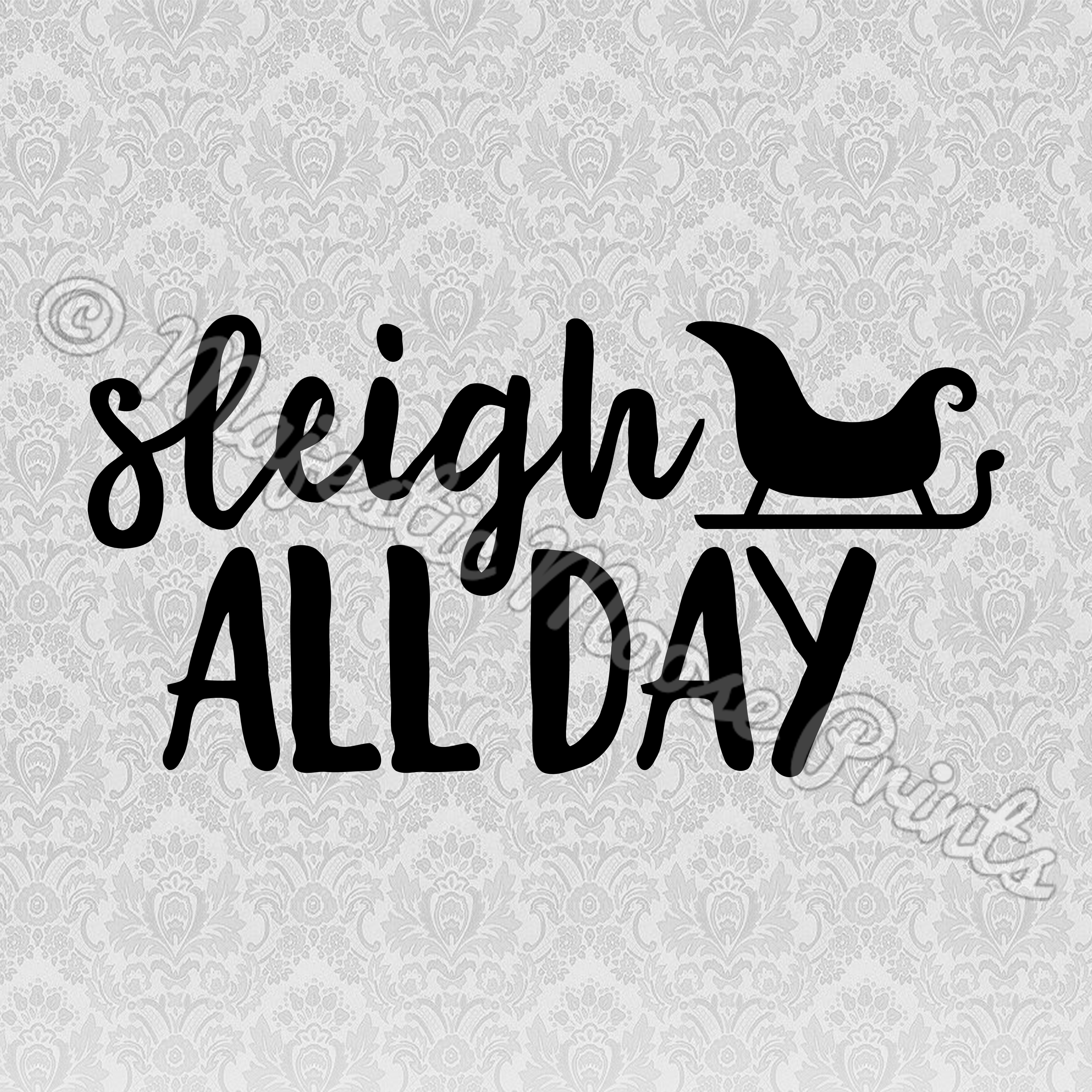 Sleigh Clipart Svg - Calligraphy (3000x3000), Png Download