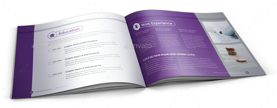 Resume Booklet Design (900x351), Png Download