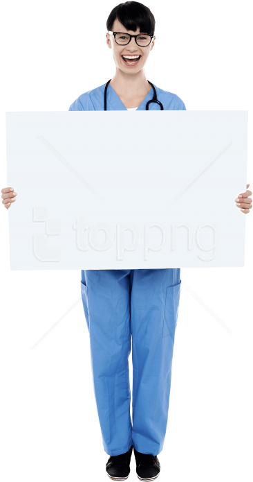Free Png Download Doctor Holding Banner Png Images - Sitting (480x722), Png Download