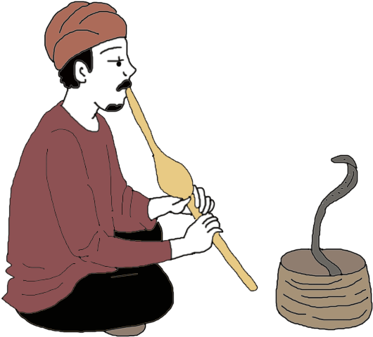 Snake Symbol In Tea Leaves - Snake Charmer Png (600x600), Png Download