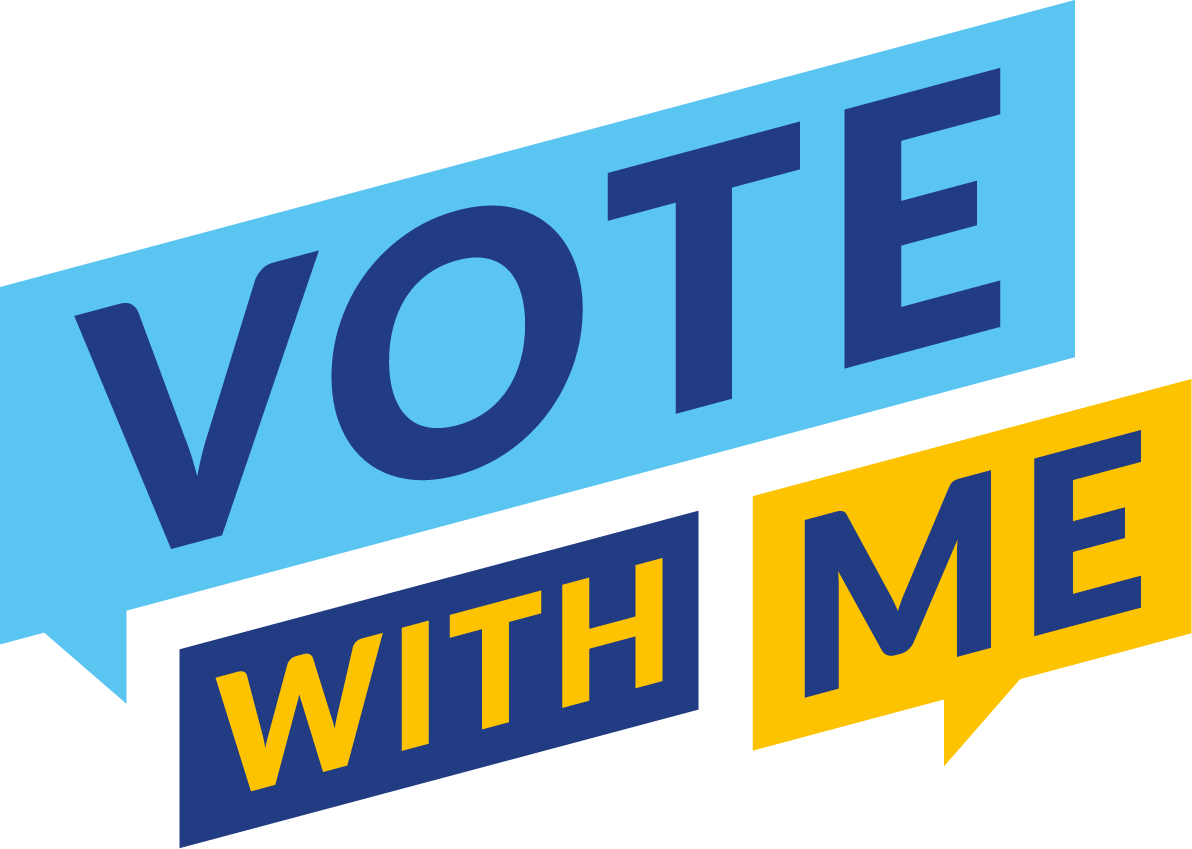 Vote With Me Logo (1192x849), Png Download