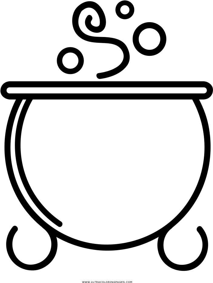 Download Cauldron Coloring Page Circle Png Image With No Background Pngkey Com