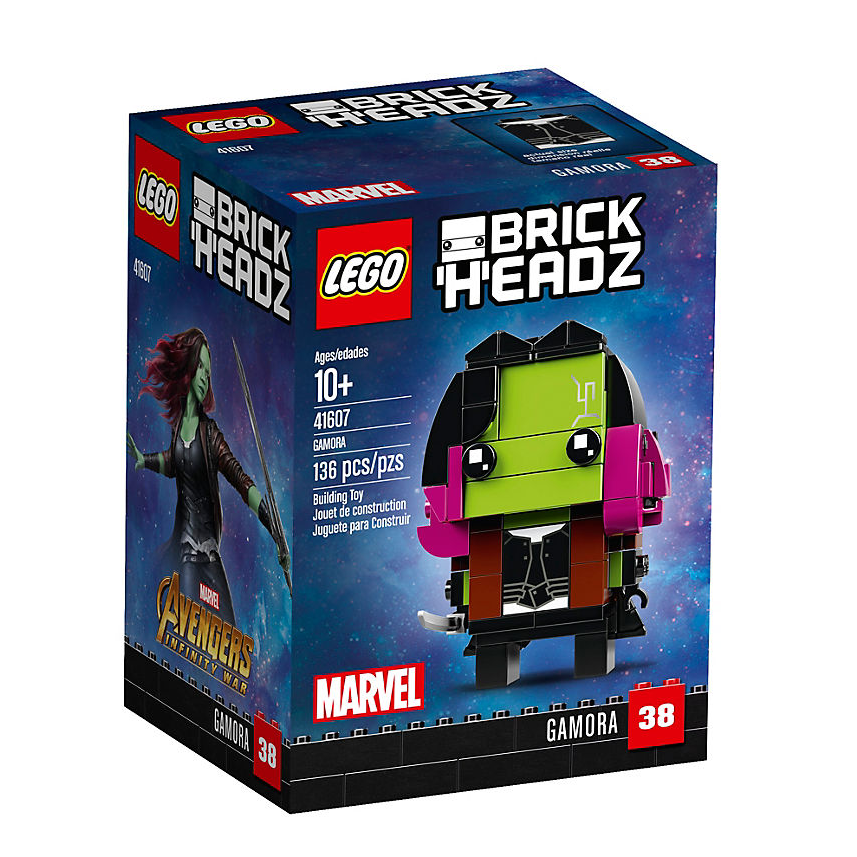 Lego Brickheadz Marvel Gamora (1440x856), Png Download