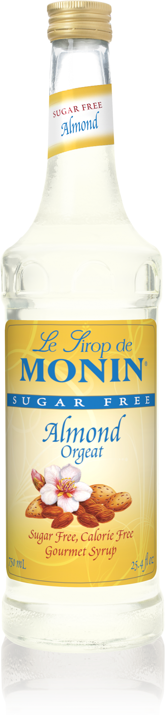 750ml Sugar Free Almond Syrup - Sirop D Amande Monin (1193x2386), Png Download