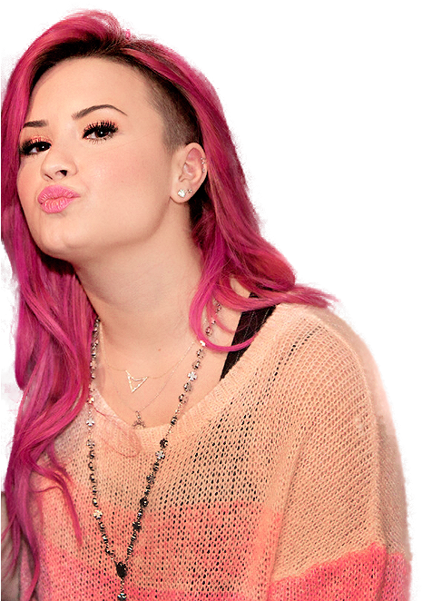 Human Hair Extensions Demi Lovato, Selena Gomez, Idol, - Girl (500x682), Png Download