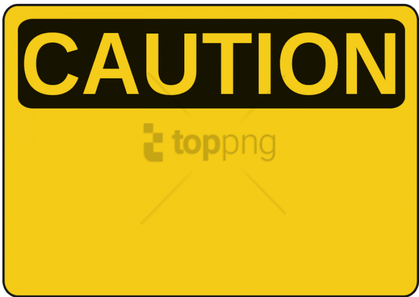 Free Png Caution Png Png Image With Transparent Background - Caution Sign Clipart (850x602), Png Download