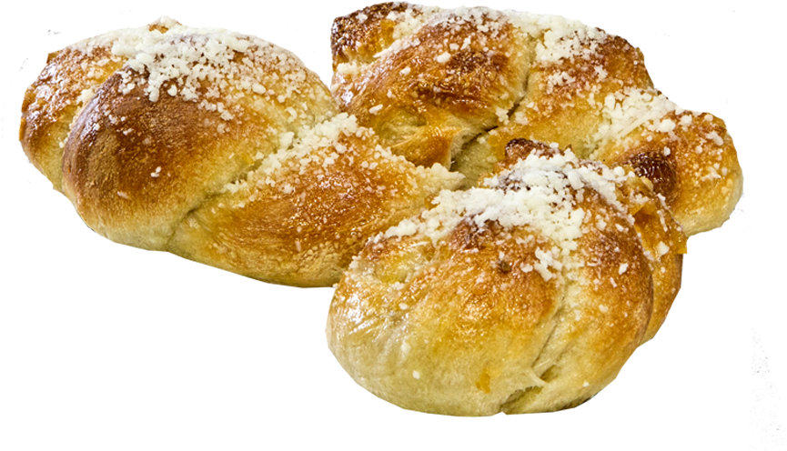 Knots Garlic Butter And Romano Cheese - Garlic Knot (900x600), Png Download