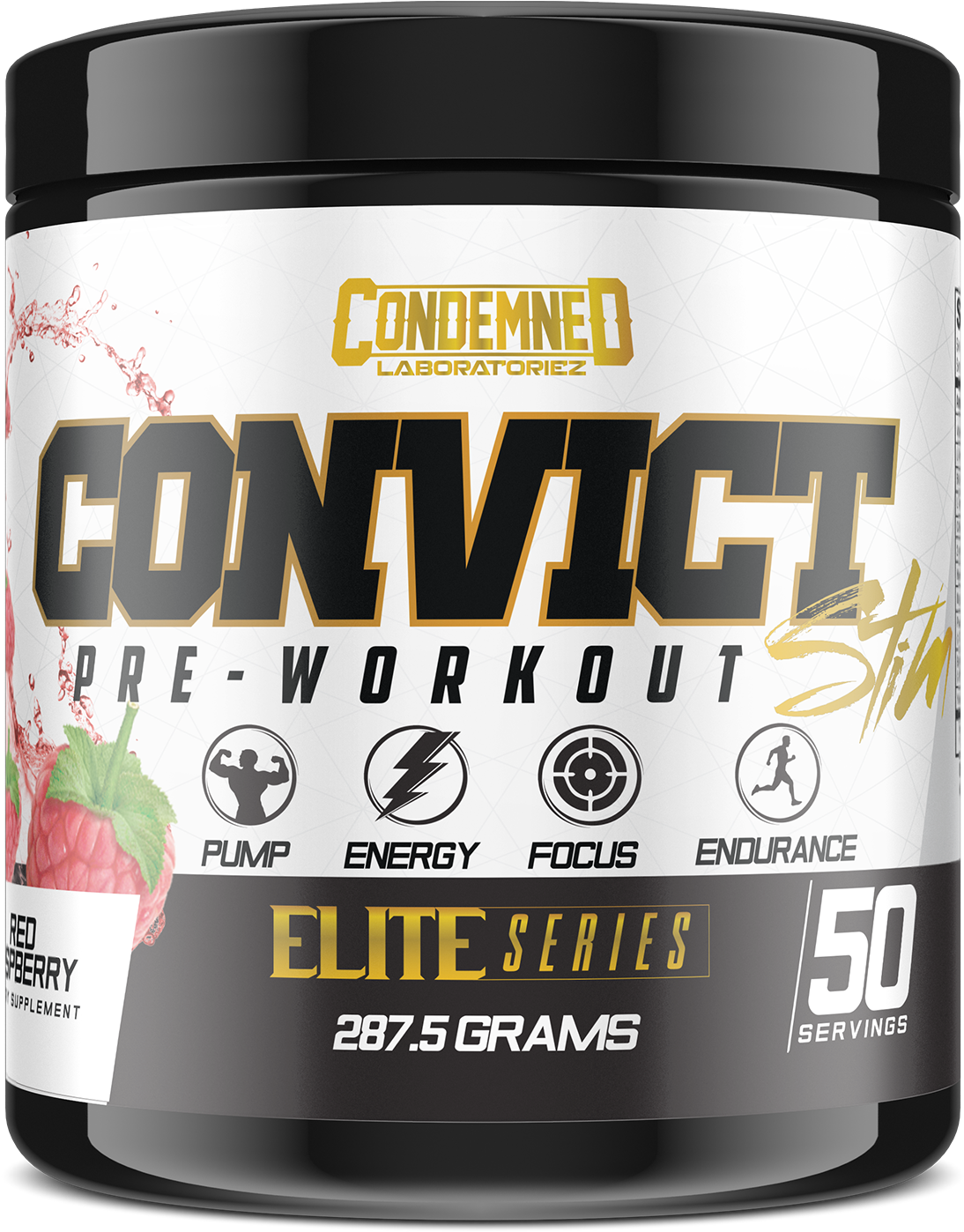 Convict Red Raspberry - Convict Pre Workout (1800x1800), Png Download