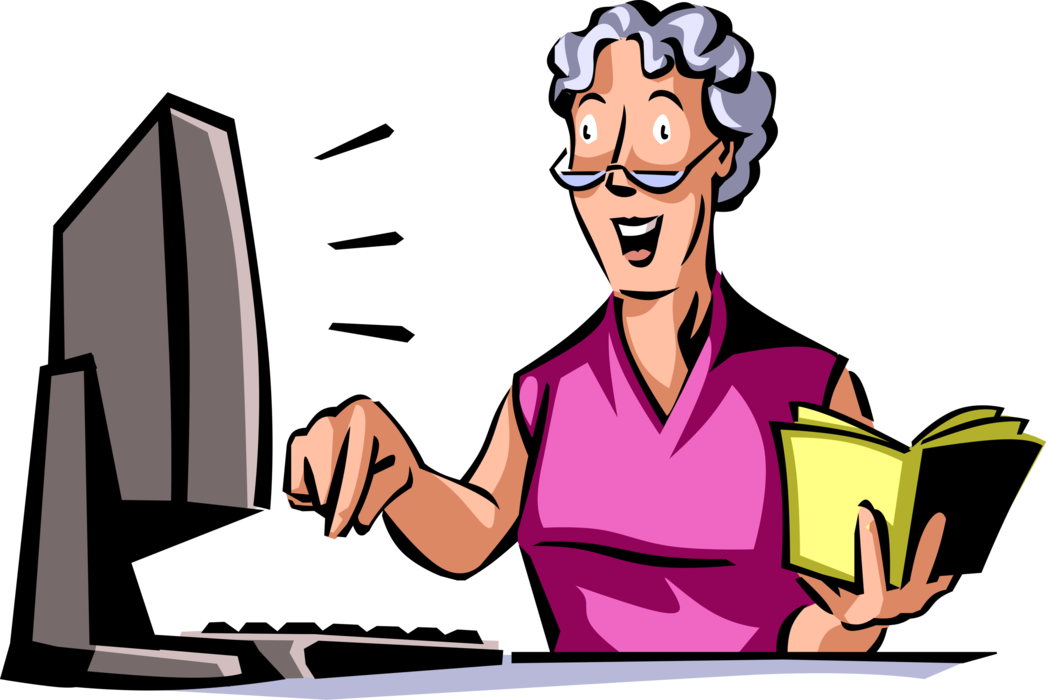 Senior Citizen Follows Instructions Vector Image Illustration - Cartoon (1046x700), Png Download
