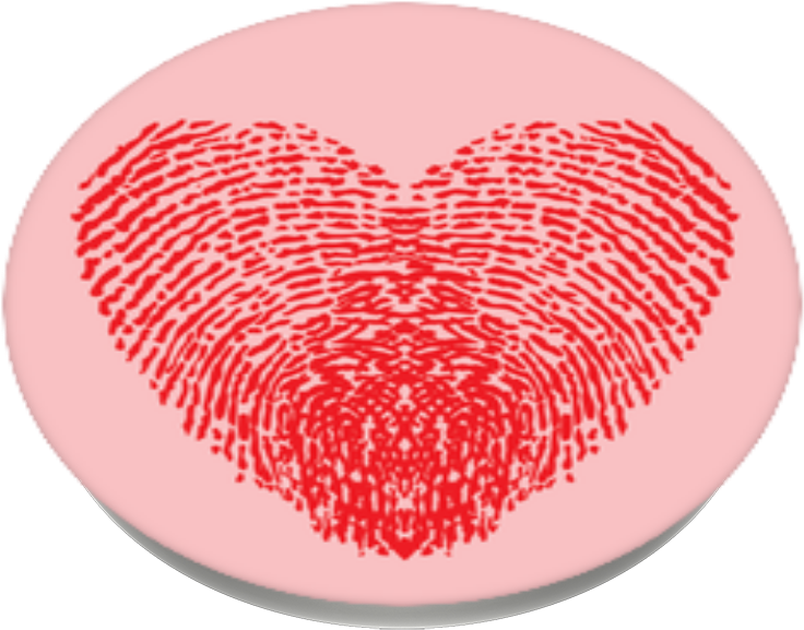 Thumbprint Heart, Popsockets - Registro Civil (989x1000), Png Download
