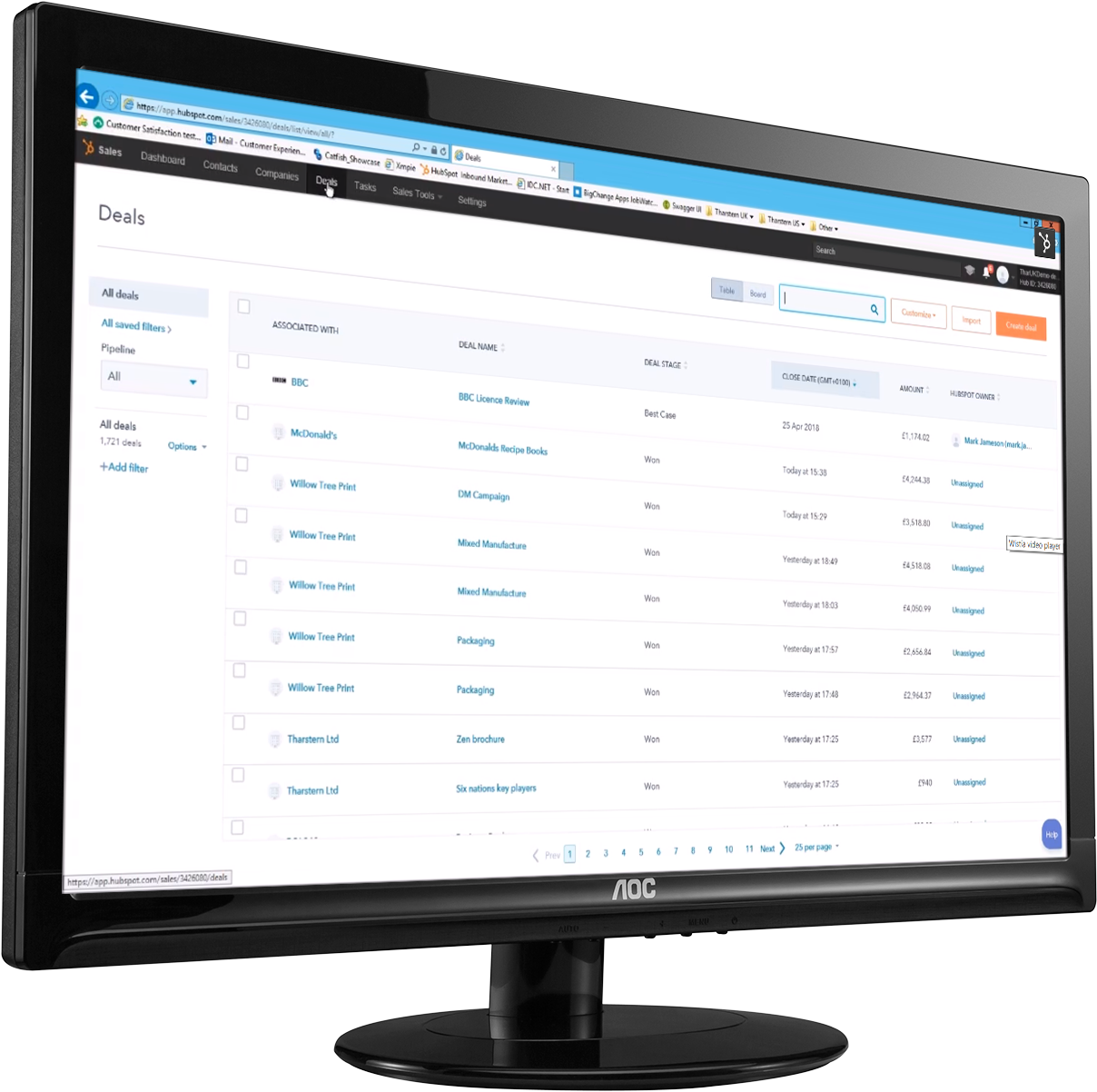 Hubspot - Computer Monitor (1760x1280), Png Download