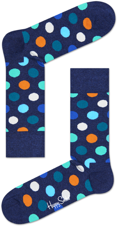 Big Dot Sock - Happy Socks Big Dot Blue (605x850), Png Download
