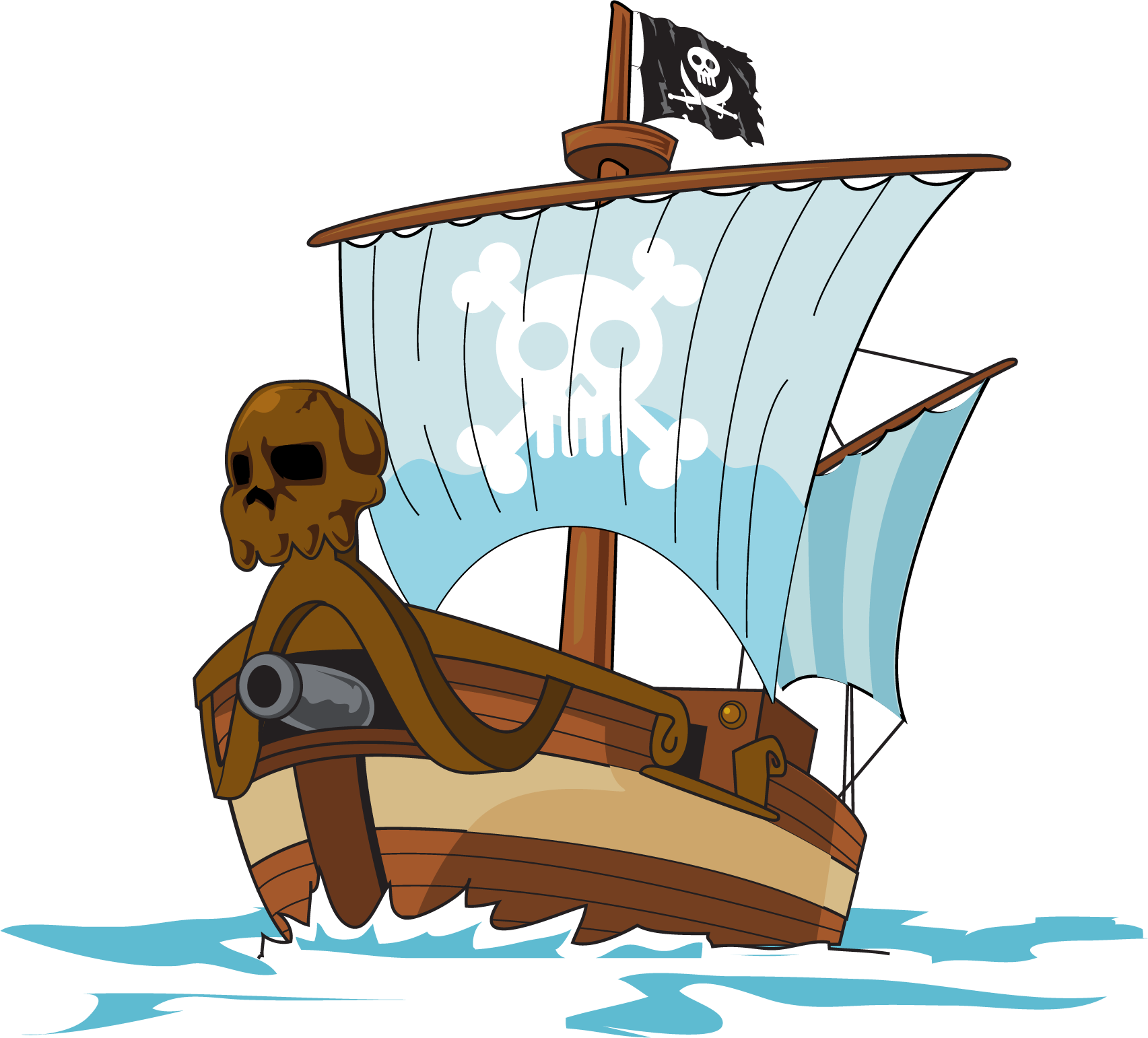 Vetor Desenho Barco Do Pirata Desenho (1705x1542), Png Download