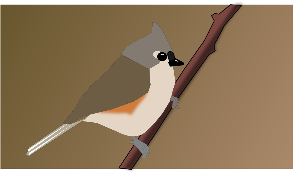 This Free Icons Png Design Of Turfted Titmouse (1697x2400), Png Download