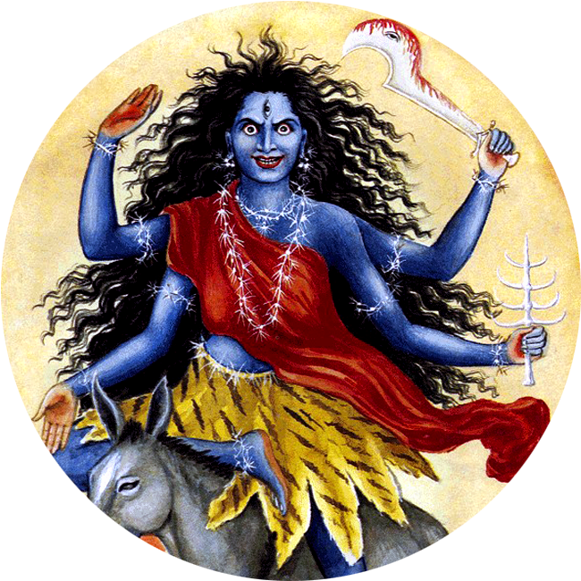 Devi Kalaratri - Goddess Kalaratri (665x662), Png Download