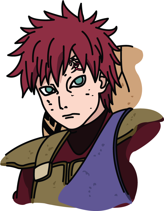 How To Draw Gaara, Naruto, Japanese Manga, Easy Step - Naruto Easy Drawings (720x1280), Png Download