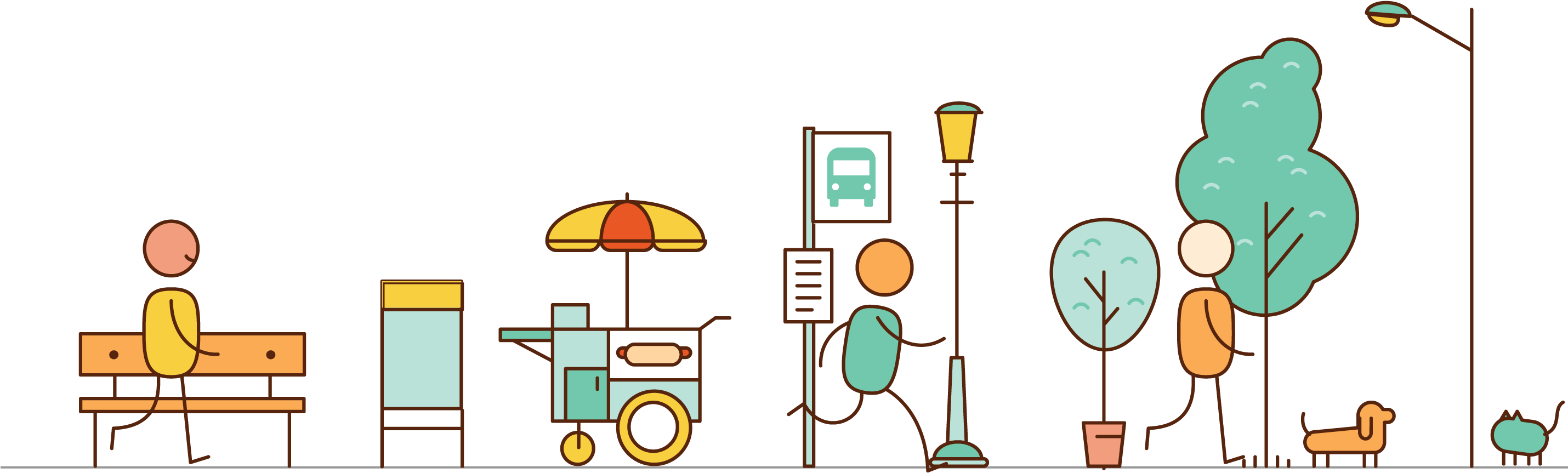 Track All The Great Things Your Neighborhood Has To - Cartoon (2859x1363), Png Download