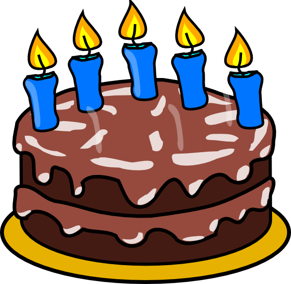 Cake Candles Clip Art - Birthday Cake Clip Art (600x586), Png Download