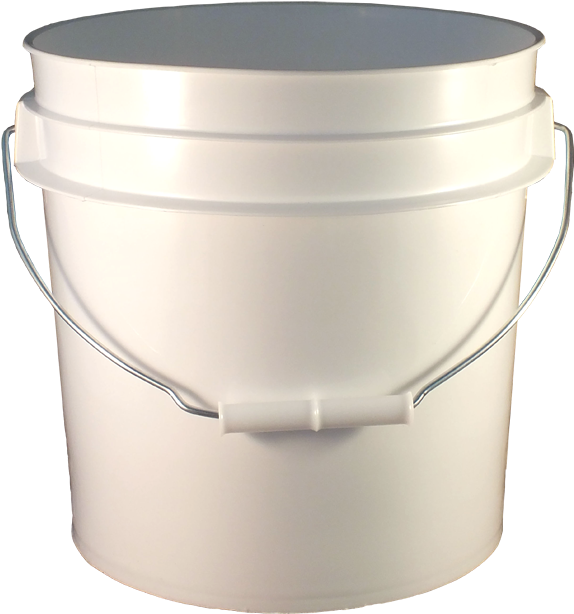 2 Gallon White Hdpe Plastic Bucket - Davul (700x700), Png Download