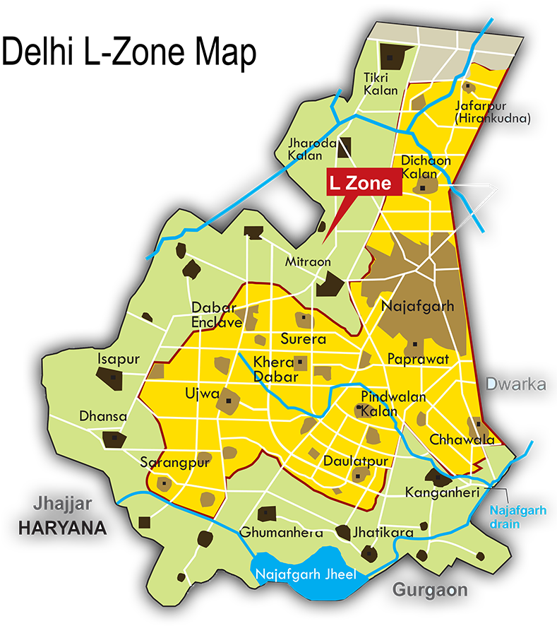 Delhi, The Concentrate Of The Socio-economic And Governmental - Zone Delhi Master Plan (788x912), Png Download