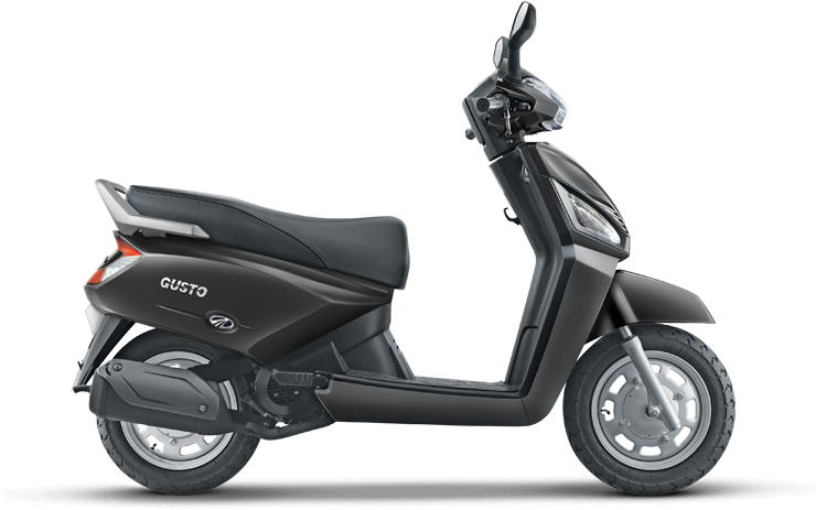 Manhidra Gusto Asphalt Black - Mahindra Gusto Black Colour (760x465), Png Download