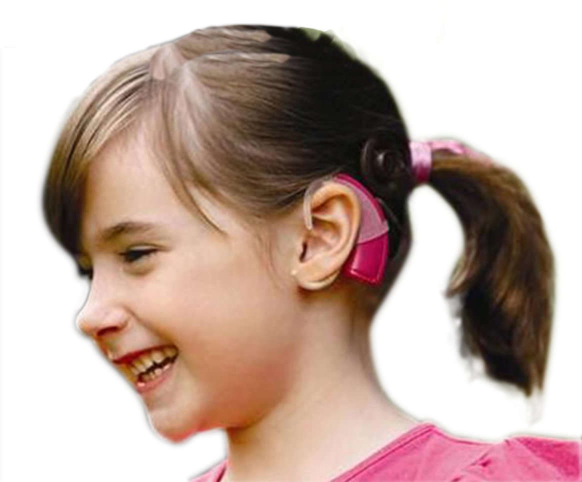 Girl With Cochlear Implant - Girl With Hearing Aids (1216x963), Png Download