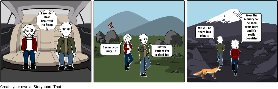 Scenery - Cartoon (1164x385), Png Download